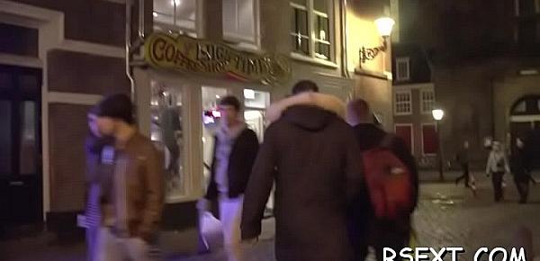  Horny old dude takes a trip in amsterdam&039;s redlight district